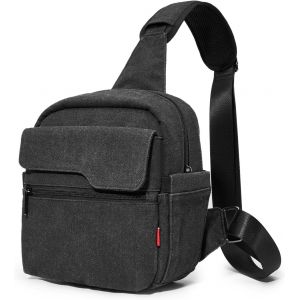 KGABERY-Sacoche Pour Appareil Photo,Sacoche Pour Appareil Photo Étanche Petit Sac À Bandoulière,Sacoche Pour Appareil Photo Reflex,Slr/Dslr,Appareil Photo Compact,Noir,S - Neuf