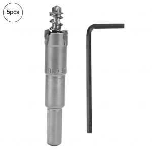 Lot de 5 forets longs en acier inoxydable pour tubes metalliques a paroi epaisse de 16 mm - Neuf
