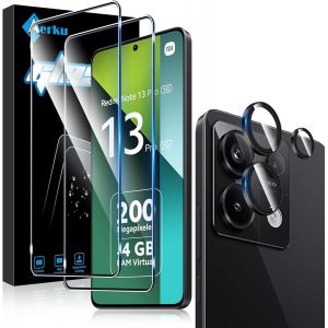 Verre Trempé Pour Xiaomi Redmi Note 13 Pro 5g Avec Caméra Arrière Protecteur [2+1 Pièces], Protection Objectif Caméra Individuel Pour Tout Coque¿Dureté 9h Hd Glass Film De Protection D¿Écran - Neuf