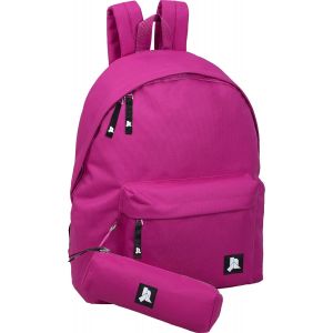 nzqaf-Sac à dos avec trousse pour l'école elementaire, Collège, Lycée, Enfants et Jeunes, Fille et Garçon, Homme et Femme, 41cm, 24L, Polyester Imperméable, Temps Libre, Sac de Voyage - Neuf