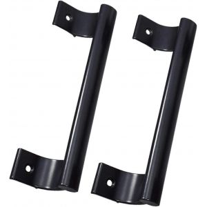 Poignées de porte,poignées de porte antirouille en alliage d'aluminium,utilisées pour les meubles et les portes coulissantes d'armoires (paquet de 2) (noir) - Neuf