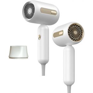 Seche Cheveux Ionique Professionnel, S&egrave;che-Cheveux Dortoir &Eacute;tudiant, 1900w S&egrave;che-Cheveux Voyage Petit Avec 3 Temp&eacute;ratures R&eacute;glables, Protection Contre La Surchauffe, Peu De Bruit Et L&eacute;ger, Blanc - Neuf