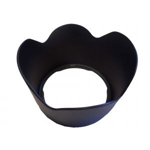 vhbw Pare-soleil compatible avec Canon EF-S 55-250mm f/4-5.6 IS objectif 58mm - Cache noir, plastique, tulipe, 8,6 cm - Neuf