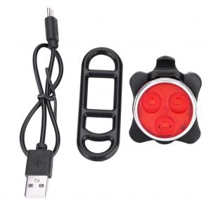 Feu Arriere De Velo Cob D'exterieur, Feu D'avertissement De Securite, Lumiere Rouge, Accessoire De Conduite De Nuit (Rouge) - Neuf