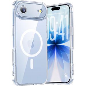 TRAHOO-Coque pour iPhone 17 Air 6,5 Pouces Compatible avec MagSafe Recharge sans Fil, Transparente Anti-Rayures, Protection &Eacute;tui pour iPhone Air Housse de T&eacute;l&eacute;phone Antichoc (Transparente) - Neuf