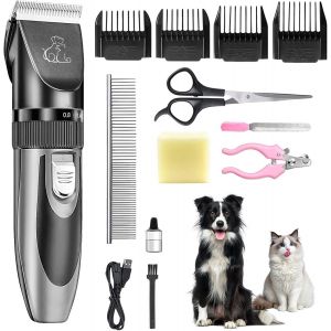 Tondeuse Pour Chien, Tondeuse &Agrave; Poils D'animaux, Outils De Toilettage Sans Fil, Ipx7 Imperm&eacute;able, Faible Bruit, Pour Grands Chiens Chats Animaux De Compagnie - Neuf