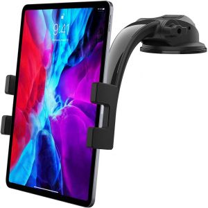 Support Tablette Voiture Tableau de Bord, Porte Tablette & T&eacute;l&eacute;phone Ventouse Voiture avec Bras R&eacute;glable, pour iPad Pro 12.9 10.5 9.7 Air Mini, Samsung Galaxy Tab, iPhone Series 4-13 - Neuf