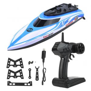 Bateau Electrique Sans Fil Telecommande Amusant Pour Enfants, Modele De Course, Jouet, Cadeau (Bleu) - Neuf