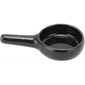 KALANKA-Bougeoir en Céramique, Petite Bougie Chauffe-plat en Forme de Cuillère en Céramique Décoration de la Maison pour Brûleur D'encens(le noir) - Neuf