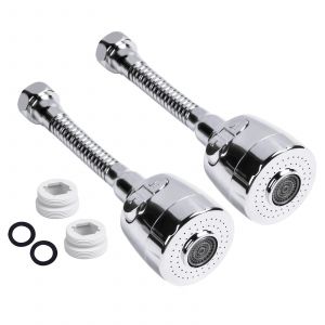 2025 - 2 rallonges de t&ecirc;te de robinet de cuisine &agrave; &eacute;conomie d'eau, adaptateur de robinet rotatif &agrave; 360&deg;, 2 sorties d'eau - Neuf