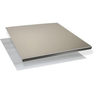 Plaque Inox Cuisine 60x50cm En Acier Inoxydable,Planche A Decouper Inox Diff&eacute;rentes Tailles Pour Cuisine,Bar,Restaurant Planche &Agrave; P&eacute;trir Inox Pour Pain Et Pizza(Hauteur 2cm) - Neuf