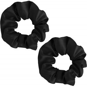 Lot De 2 Chouchous Pour Cheveux &Eacute;pais Et Solides Qui Ne Endommagent Pas La Queue De Cheval, Accessoires De Cheveux Tendance Pour Filles, Femmes, Adolescentes Et Cheveux &Eacute;pais (Noir) - Neuf