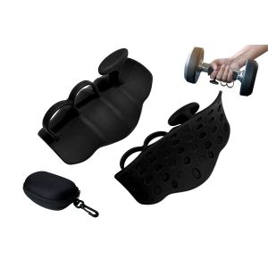 Poign&eacute;es De Musculation Antid&eacute;rapantes En Silicone Pour Prot&eacute;ger Les Mains - Noires - Neuf