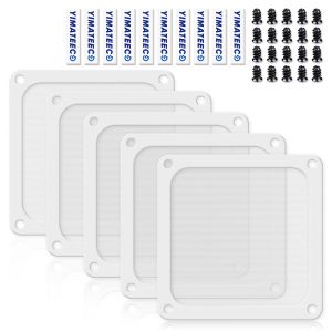 Filtre Poussi&egrave;re 120mm Magn&eacute;tique Filtre Ventilateur en Maille Grille de Protection pour Bo&icirc;tier d'Ordinateur Dissipateur Refroidisseur (PVC PRO, 120 * 120mm, 5 Pi&egrave;ces, Blanc) - Neuf