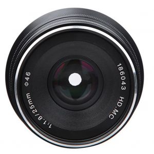 Objectif 25 mm f/1.8 a mise au point manuelle pour monture M4/3, noir - Neuf