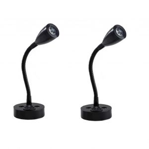 2 Pièces Lampes De Lecture Led Projecteur 12v Dimmable Switch Lampe De Chevet Murale Lumière Intérieure Camping-Car 6000k Blanc Pour Camping-Car - Neuf