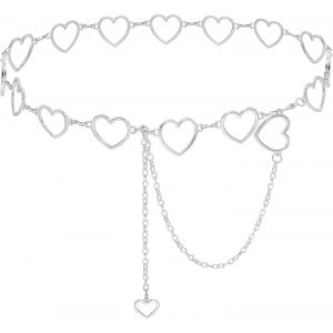 Cha&icirc;ne De Taille En M&eacute;tal Pour Femme Avec Pendentif Coeur R&eacute;glable - Neuf