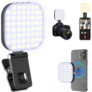 LORANKA-Mini lampe magn&eacute;tique pour selfie pour t&eacute;l&eacute;phone, lampe &agrave; clipser avec griffe, compatible avec Magsafe pour tablette, ordinateur portable, appel vid&eacute;o zoom, enregistrement vid&eacute;o TikTok, YouTu - Neuf