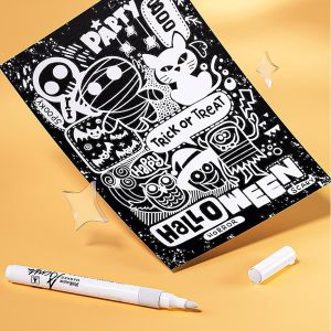 Marqueur Blanc Permanent,8 Pi&egrave;ces Feutre Acrylique,Imperm&eacute;able, S&eacute;chage Rapide, Largeur De Trait 2 Mm, Convient Pour La Pierre, Le Bois, Le Verre, La C&eacute;ramique, La Toile, Les Pneus - Neuf