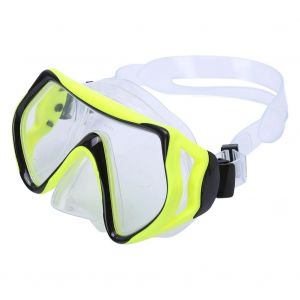 Masque De Plong&eacute;e R&eacute;glable En Verre Tremp&eacute; &Eacute;quipement De Natation (Jaune) - Neuf