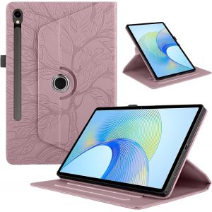 Coque pour Samsung Galaxy Tab S10 FE+ 13.1"" Housse 2025 SM-X620 X626 &iquest;&iquest;tuis Cuir 360&iexcl;&atilde;Rotatif Multi-Angle Stand Flip Protection Housse pour Samsung Galaxy Tab S10 FE+ Coque,Rose Gold Arbres - Neuf
