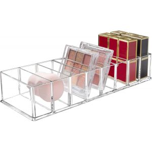 Organiseur De Maquillage Amovible, 8 Compartiments En Acrylique, Présentoir À Bijoux Et Cosmétiques, Tiroir Transparent Pour Commode, Salle De Bain, Cuisine - Neuf