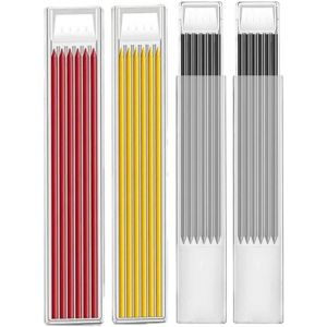 Checarzhn--No1-Lot De 24 Recharges De Crayons De 2,8 Mm Pour Crayons De Charpentier - Recharges De Crayons De Rechange Pour Crayons De Charpentier - Trou Profond - Pour Le Marquage Et Le Dessin - Noi - Neuf