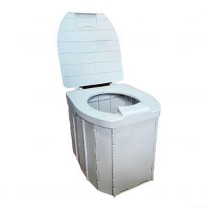 Toilettes Portables Adaptees A La Randonnee Avec Couvercle Toilettes Portables De Camping Grises Avec Couvercle Toilettes Portables D'aventure En Plein Air - Neuf