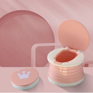 Rose D'une Pi&egrave;ce De B&eacute;b&eacute;, Pot B&eacute;b&eacute; Enfant Toilette Wc Portatif Pliable Enfants Du Voyage L'entra&icirc;nement &Agrave; La Propret&eacute; Des Enfants, Le Nettoyage Des Filles De Gar&ccedil;ons De Si&egrave;ge De Voiture - Neuf