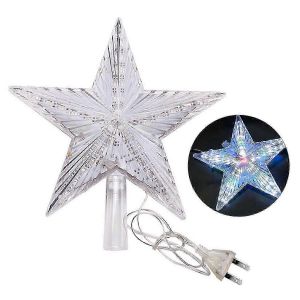 Arbre de no&euml;l tr&ocirc;nant en haut de l'&Eacute;toile avec la Lumi&egrave;re de LED IP65 Imperm&eacute;able &eacute;conomiseur d'&Eacute;nergie &Eacute;clatante &Eacute;toile &agrave; Cinq branches - Neuf