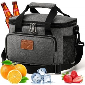 SUBZONAL-petit Sac d&eacute;jeuner, repas isotherme 6,4 L, sac glaci&egrave;re imperm&eacute;able pratique, avec bandouli&egrave;re et poign&eacute;es de sac r&eacute;sistant, solide. - Neuf
