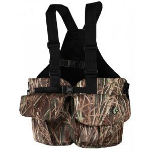 Gilet Harnais De Chasse Adaptable Multi Poches Camo Roseaux - Neuf