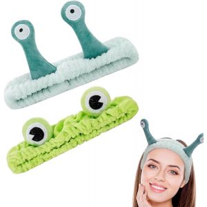 Lot De 2 Bandeaux De Lavage Du Visage-En Polaire Corail-Pour Le Maquillage,Le Visage,Le Yoga,Le Sport - Neuf