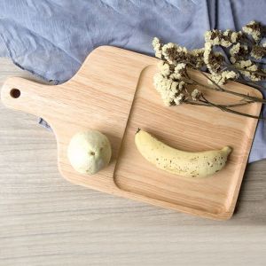 Hjlian Planche A Decouper En Bois Pour Pizza, Pain, Patisserie, Gateau, Plateau Avec Poignee, Ustensile De Cuisine Pour La Maison - Neuf