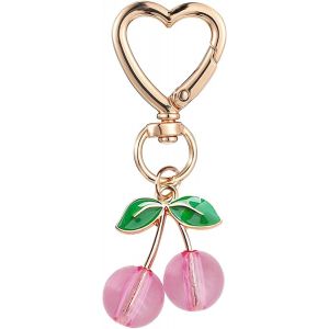 KAL-Porte-Cl&eacute;s Cerise, Pendentif De Sac &Agrave; Main Kawaii Cerise Pour Femme, Joli Porte-Cl&eacute;s Esth&eacute;tique Y2K, Pendentif Cerise - Neuf