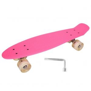 Skateboard Portable Pour Enfants Avec Quatre Roues Clignotantes Resistantes A L'usure Pour Kid Playpink - Neuf