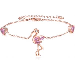 Flamingo Éléphant Chat Cheval Pingouin Colibri Bracelet Pour Femme En Argent Sterling 925 Bracelet Bijoux Cadeau, 7+2 Zoll, Argent Sterling, Oxyde De Zirconium - Neuf