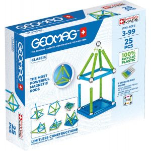 ERYI-Jeux De Construction Magnétique Pour Enfants - Jouets Éducatifs Pour Garçons Et Filles 100% Recyclé - Collection Green Classic 25 Pièces - Neuf