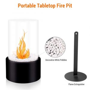 Foyer ExtéRieur De Table, Bol à Feu Portable, Pot à éThanol, CheminéE Sans Ventilation - Neuf