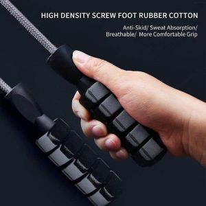 Corde &Agrave; Sauter Lest&eacute;e R&eacute;glable En Coton &iquest; Poign&eacute;es Ergonomiques Anti-Emm&ecirc;lement Pour Entra&icirc;nements Mma, Boxe Et Cardio &iquest; 3 M, Durable Et Confortable - Neuf