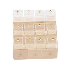 Vitrine miniature de bonbons et l&eacute;gumes pour maison de poup&eacute;e &iquest; D&eacute;coration en bois, 10,5 x 8 x 7,5 cm, cadeau id&eacute;al - Neuf