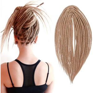 Ershi-20 Pouces 10 Brins/Paquet Extensions De Dreadlocks Synthétiques Minces 0,6 Cm Cheveux Tressés Au Crochet Dreads Douces Dread[2 - Neuf