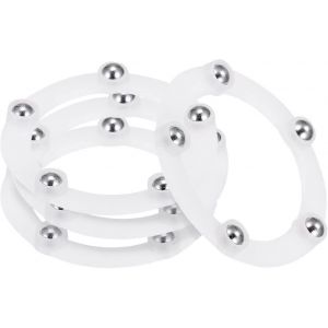 Lot De 4 2 ""Pivotant Pivotant En Acier Roulement &Agrave; Billes Anneau En Forme D'armoire De Cuisine Coin Supports Rotatifs,Blanc - Neuf