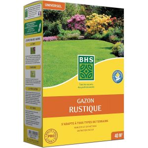 LETNERNY-Gru1 - 1Kg - 40M² - Gazon Rustique Plus Résistant Et Mieux Protégé - Rapide Et Durable - Tous Types De Terrain Et Climats, Robuste - Neuf