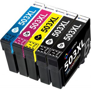 503XL Cartouches d'encre compatibles pour Epson 503 XL pour Expression Home XP-5200 XP-5205 Workforce WF-2960DWF WF-2965DWF(5 Pack) - Neuf