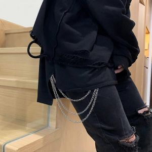 Nouveau,Adapt&eacute; Pantalon Cha&icirc;ne Punk Hip Hop Jeans Portefeuille Cha&icirc;ne Avec Mousqueton Accessoires Pour La D&eacute;coration De Costume De Chapeau - Neuf