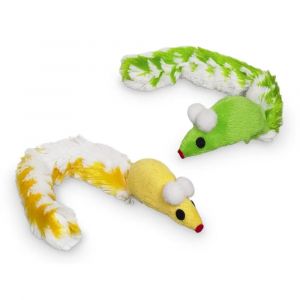 Jouet Peluche Pour Chat Souris Avec Queue En Peluche, Herbe &Agrave; Chat Nobby Pet - Neuf