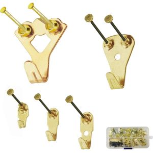 MEVRONISSHOP-Accroche Tableau Mural, Attache Cadre 10 &agrave; 100 lbs Crochet Fixations Pour Cadres, Crochets de Suspension de Photo Crochets &agrave; Suspendre pour Fixation Cadres Photos Miroirs ?uvres D'art - Neuf