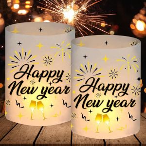 Kalanka-Lot De 12 Photophores Décoratifs De Table Pour Le Nouvel An, Décorations Dorées, Accessoires De Fête, Pour Bougies Chauffe-Plat Ou Bougies - Neuf