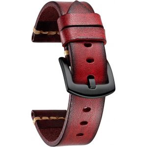Eryi-Bracelet Montre En Cuir Tanné Dégradé Pour Homme Femme Bracelets De Montres De Remplacement 18mm 20mm 22mm 24mm 26mm Bracelet Montre Rétro Vintage En 7 Couleurs Avec Boucle En Acier - Neuf